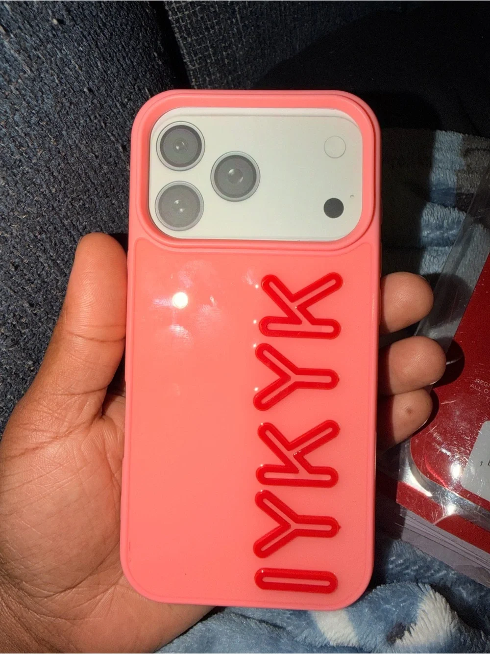 Pink 'YK YK' Protective Phone Case for iPhone